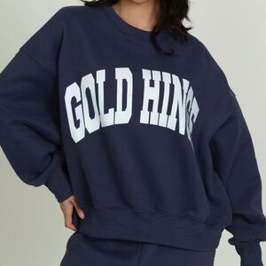 💙 Gold Hinge Dark Denim GH Wide Arm Sweatshirt Top